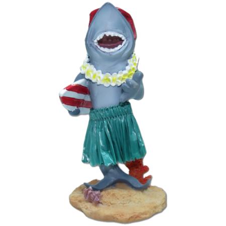 Hawaii miniature Dashboard Hula Doll - Shark with Surfboard
