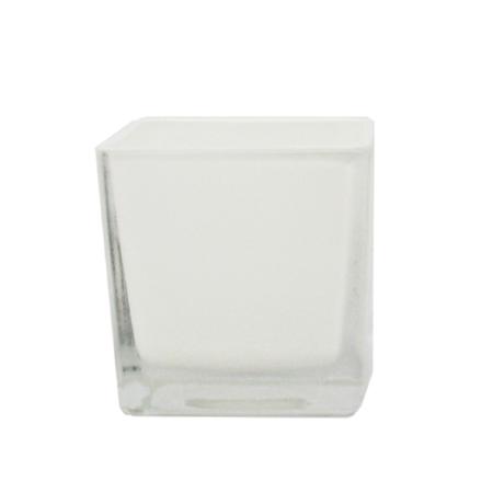 Overpot-Flowerpot glass cubes - 8x8x8cm white