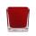 Übertopf Glas-Würfel - 8x8x8cm rot