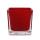 Übertopf Glas-Würfel - 12x12x12cm rot