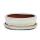 bol bonsaï avec soucoupe taille 2 - beige clair - ovale - modèle o7 - l 15,5cm - b 12cm - h 4,5cm