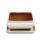 bol bonsaï avec soucoupe taille 2 - beige clair - carré - modèle g81 - l 14,5cm - b 11,5cm - h 6,5cm