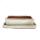 Bonsai-Schale mit Unterteller Gr. 2 - hellbeige - eckig - Modell G30 - L 14cm - B 11cm - H 4cm