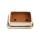 Bonsai-Schale mit Unterteller Gr. 2 - hellbeige - eckig - Modell G30 - L 14cm - B 11cm - H 4cm