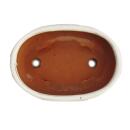 Bonsai cup and saucer Gr. 3 - light beige - oval - model O47 - L 19cm - B 13,5cm - H 5cm