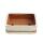 Bonsai-Schale mit Unterteller Gr. 3 - hellbeige - eckig - Modell G1 - L 18,5cm - B 14cm - H 6cm