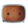 bol bonsaï avec soucoupe taille 4 - bleu/beige - rectangulaire - modèle g5b - l 25,5cm - b 19cm - h 9cm