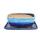 bol bonsaï avec soucoupe taille 8 pouces - bleu-beige - angulaire - modèle g5b - l 20,5cm - b 16cm - h 8cm