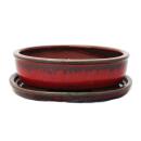Bonsai-Schale mit Unterteller Gr. 2 Sonderglasur mit...