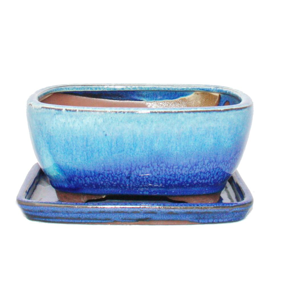 Exotenherz Bonsai-Schale mit Unterteller Gr. 4 - Grün