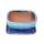 Bonsai-Schale mit Unterteller Gr. 2 Sonderglasur mit edlem Farbverlauf-Effekt rechteckig G5B blau-beige L 15,6cm B 12,5cm H 7cm