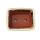Bonsai bowl with saucer size 2 - special glaze with elegant gradient effect - rectangular G93 - brown-beige - L 15.5cm - W 12.5cm - H 7,2cm