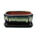 Bonsai bowl with saucer size 2 - special glaze with...