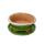 bol bonsaï avec soucoupe taille 2 - glaçure spéciale avec effet dégradé de couleurs nobles - ovale 09 - vert clair-beige -  l 16cm - b 12cm - H7,3cm