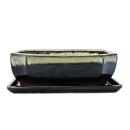 Bonsai bowl with saucer size 4 - special glaze with...