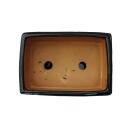 Bonsai bowl with water storage coaster - Gr. 3 - black - rectangular - L 16,4cm - W 11cm - H 5cm