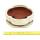 Bonsai-Schale mit Unterteller Gr. 2 - hellbeige - haitang/oval - Modell I3 - L 15cm - B 12cm - H 6cm