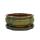 Bonsai bowl with saucer Gr. 2 - haitang I3 - olive-brown - L 15cm - W 12cm - H 6cm