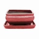 Bonsai bowl with saucer Gr. 2 - rectangular G81 - red - L...