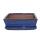 bol bonsaï avec soucoupe taille 3 - rectangulaire g1 - bleu - l 18cm - b 14cm - h 5,5cm