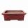 Bonsai bowl with saucer Gr. 3 - rectangular G29 - red - L 18cm - W 13cm - H 6cm