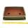 Bonsai bowl with saucer Gr. 4 - rectangular G30 - olive-brown - L 25cm - W 19cm - H 6,5m