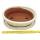 Bonsai-Schale mit Unterteller Gr. 4 - hellbeige - oval - Modell O4 - L 25cm - B 20cm - H 8cm