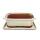 Bonsai-Schale mit Unterteller Gr. 4 - hellbeige - eckig - Modell G4 - L 26cm - B 20cm - H 8cm