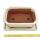 Bonsai-Schale mit Unterteller Gr. 4 - hellbeige - eckig - Modell G4 - L 26cm - B 20cm - H 8cm