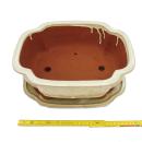 Bonsai bowl with saucer Gr. 5 - haitang I4 - light beige...