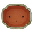 Bonsai bowl with saucer Gr. 5 - haitang I4 - olive-brown - L 31,5cm - W 26cm - H 11cm