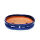 Bonsai pot - oval O47 - blue - L19cm x W13.5cm x H5cm