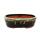 Bonsai bowl - oval O4 - two-tone brown-turquoise - L27.5cm x W21.5cm x H8cm