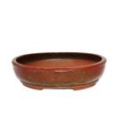 Bonsai pot XL - oval O4 - red - L37cm x W31cm x H9cm