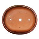 Bonsai pot XL - oval O4 - red - L37cm x W31cm x H9cm