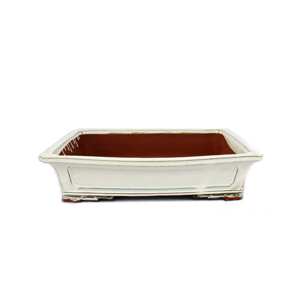 Bonsai-Schale XXL - rechteckig GG9 - wei/hellbeige - L46cm x B35cm x