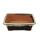 Pot à bonsaï - rectangulaire G93 - bicolore marron-beige - L27cm x W21.5cm x H9cm