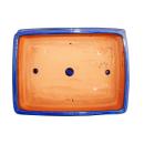 Bonsai bowl with saucer Gr. 6 - blue - rectangular - G30 - L 36cm - W 27cm - H 9cm