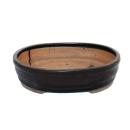 Bonsai bowl - oval O7 - black / anthracite - L31cm x...