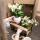 Orchidées Colibri | Orchidée Phalaenopsis orange - Jamaïque + Pot décoratif Happy face pêche - taille du pot 9cm - 40cm de haut | plante dintérieur en fleurs dans un pot de fleurs - fraîche du producteur