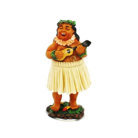 Hawaii miniature Dashboard Hula Doll - Ed Bradda with ukulele