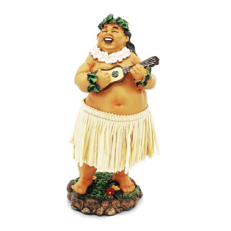 Hawaii miniature Dashboard Hula Doll - Ed Bradda with great ukulele