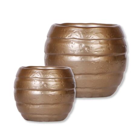Cache-pot "Ruche" - doré - différentes tailles