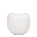 Planter "Bowl" - elegant white - round - suitable for 9cm pots