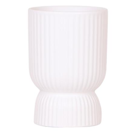 "Diabolo" planter - classic shape - delicate pastel colors - white - suitable for 12cm pots