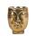 Übertopf "Face" - Form eines zarten harmonischen Gesichts - gold - passend für 9cm Töpfe