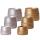 Cache-pot "Groove" - cool et groovy - aspect précieux - argent - adapté aux pots de 6cm