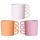 "Happy Mug" cachepot - happy coffee mug - cheerful ceramic suitable for 9cm pots - white, pink, orange