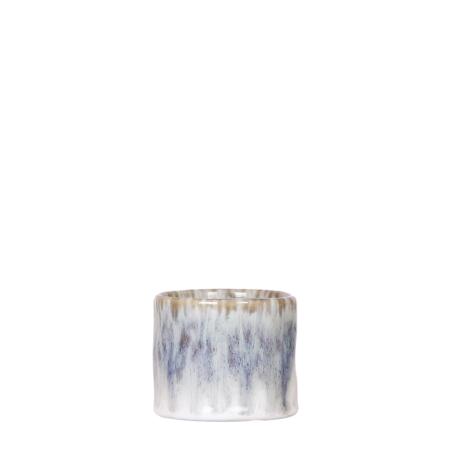 Cache-pot "Sky" - céramique avec glaçure céleste - adapté aux pots de 6cm