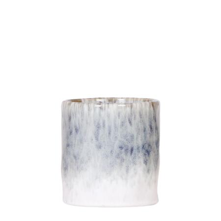 Cache-pot "Sky" - céramique avec glaçure céleste - adapté aux pots de 9cm